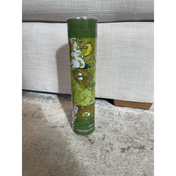 Dr. Suess The Grinch 3 Pair Mens Crew Socks Christmas NWT Size 10-13 - Picture 1 of 2